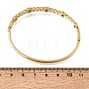 304 Stainless Steel Pave Clear Cubic Zirconia Heart Hinged Cuff Bangles for Women SA-CBAF851-03G-5