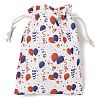 Christmas Theme Cloth Printed Storage Bags ABAG-F010-02B-06-2