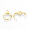 Brass Huggie Hoop Earring Findings LS-X-KK-R071-08G-2