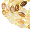 Natural Yellow Natural Yellow Hematoid Quartz/Golden Healer Quartz Beads Strands G-G453-C04-8x13mm-4
