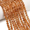 Hearted Natural Citrine Beads Strands G-L663-A02-6mm-1