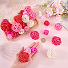 32Pcs 12 Styles Wicker Rattan Balls AJEW-SC0004-28-3