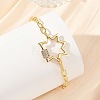 Brass Paperclip Chain Bracelets BJEW-JB14225-2