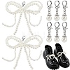 Plastic Imitation Pearl Shoe Charms AJEW-CP0006-58-1