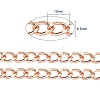 Aluminium Twisted Curb Chains CHA-YW0001-01RG-2