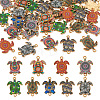  32pcs 8 colors Printed Alloy Connector Charms ENAM-TA0001-57-1