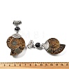 Synthetic Blue Goldstone Fossil Snail Pendants G-F062-09-2