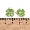 Brass Micro Pave Cubic Zirconia Pendants KK-G557-28KCG-4
