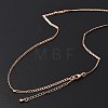 Brass Curb Chains Necklaces for Women NJEW-D302-39RG-3