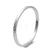 3Pcs 3 Color 304 Stainless Steel Grooved Bangles Set BJEW-F464-01-2