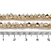 Electroplated Synthetic Lava Rock Beads Strands X-G-H303-A07-LG-1-4