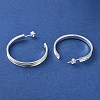 Rack Plating Iron Stud Half Hoop Earrings EJEW-M254-01S-2