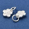 925 Sterling Silver Flower Charms STER-P071-02S-3