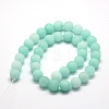 Frosted Natural Malaysia Jade Round Beads Strands G-E310-8mm-03-2