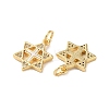 Brass Micro Pave Cubic Zirconia Pendants KK-B083-25C-G-2