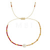 Glass Seed Beads Braided Bead Bracelets TY7987-4-1