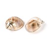 Electroplate Natural Spiral Shell Pendants SSHEL-N042-07-2