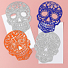 2Pcs 2 Styles Day of the Dead Carbon Steel Cutting Dies Stencils DIY-WH0309-1196-3
