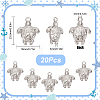 20Pcs Ion Plating(IP) 201 Stainless Steel Pendants STAS-SC0005-13-2