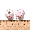 Valentine's Day Element Printed Wood Beads WOOD-R002-01-30-3