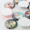 Girl Printed Glass Cabochons GGLA-A002-12mm-PP-3