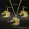 304 Stainless Steel Dangle Earrings & Pendant Necklaces Sets FS-WGE4488-02-2