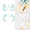 8Pcs PET Plastic Tattoo Template PW-WGFB83D-01-4