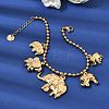 316L Surgical Stainless Steel Charm Bracelets BJEW-D454-02G-3
