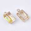 Transparent Glass Pendants GLAA-T007-20E-2