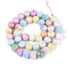 Anti-Tarnish Electroplate Glass Beads Strands X-GLAA-N010-10mm-02-4