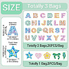 3 Bags Polyester Embroider Self-adhesion Thread Iron on/Sew On Patches PATC-TA0001-52-4