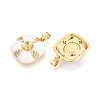 Brass Micro Pave Cubic Zirconia Cup Pearl Peg Bails Pin Pendants KK-T079-07G-2
