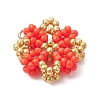 Glass Seed Beaded Pendants PALLOY-MZ01267-01-2