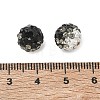 Handmade Polymer Clay Rhinestone Beads RB-CBAFAF8-01B-3
