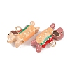 Alloy Enamel Pendants ENAM-A012-01G-3