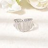 304 Stainless Steel Cuff Open Rings LS-STAS-H259-05P-2