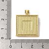 Square with Cross Brass Micro Pave Cubic Zirconia Pendants KK-K385-039G-4