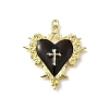 Alloy Black Enamel Gothic Style Pendants PALLOY-R157-06G-06B-1