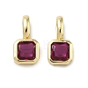 Brass Micro Pave Cubic Zirconia Charms KK-G555-21G-10-1