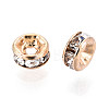 Brass Rhinestone Spacer Beads X-KK-N273-01A-G-2
