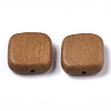 Painted Natural Wood Beads WOOD-R265-10E-2