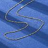 Brass Textured Bar Link Chain Necklaces NJEW-D302-65G-5