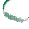 Natural Gemstone Chips Bead Link Bracelets BJEW-JB13104-4