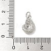 Brass Micro Pave Clear Cubic Zirconia Pendants LS-KK-U046-02P-02-3