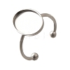 304 Stainless Steel Open Cuff Ring Components STAS-M057-01E-P-1