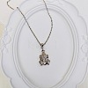 European Minimalist CCB Plastic Pendant Iron Cable Chain Necklace for Women and Girls WF8696-2-2
