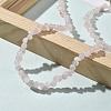 Natural Rose Quartz Chip Beaded Necklaces for Men Women NJEW-G159-01T-2