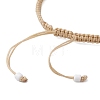 Cowrie Shell & Glass Seed Braided Bead Bracelets BJEW-JB11081-02-4