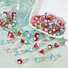 120Pcs 6 Colors Electroplate Glass Charms GLAA-SC0001-70-4