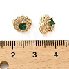 Brass Micro Pave Cubic Zirconia Pendants KK-P260-18G-3